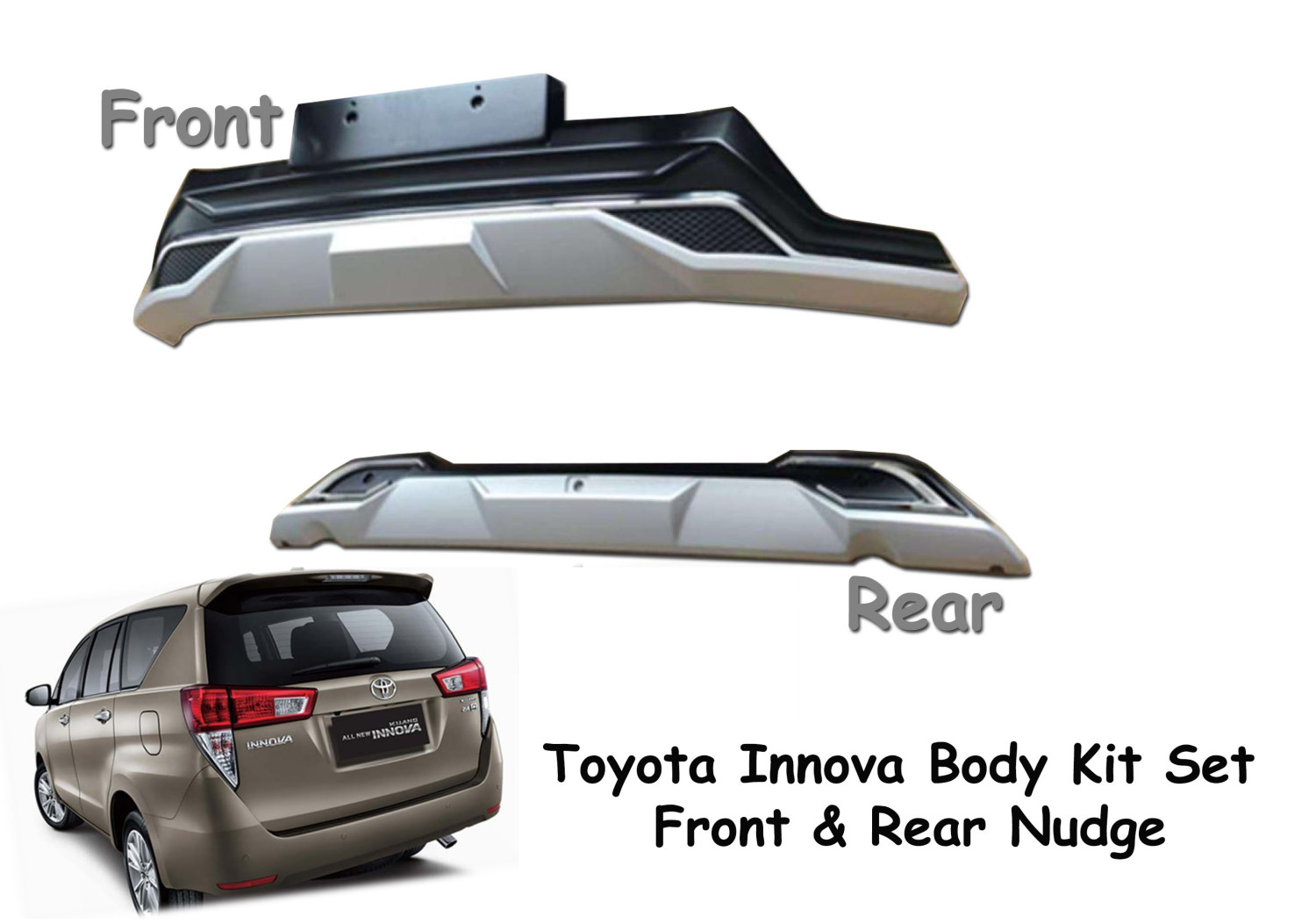 Xhqp At Innova Body Kit Set Front Rear Nudge Bar Under