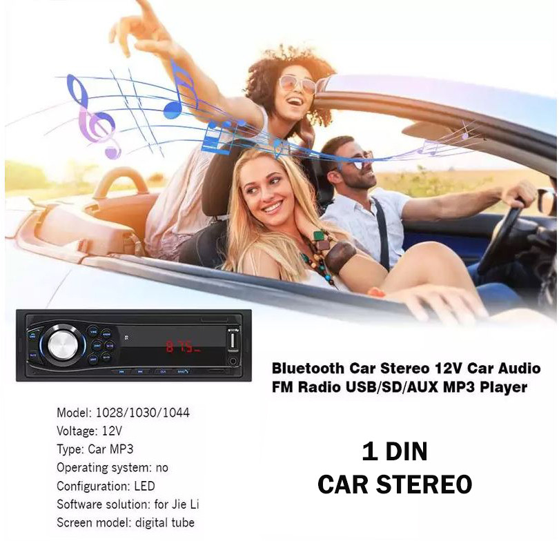 Din Car Stereo Bluetooth Mp Music Player Usb Aux Input Tf Card