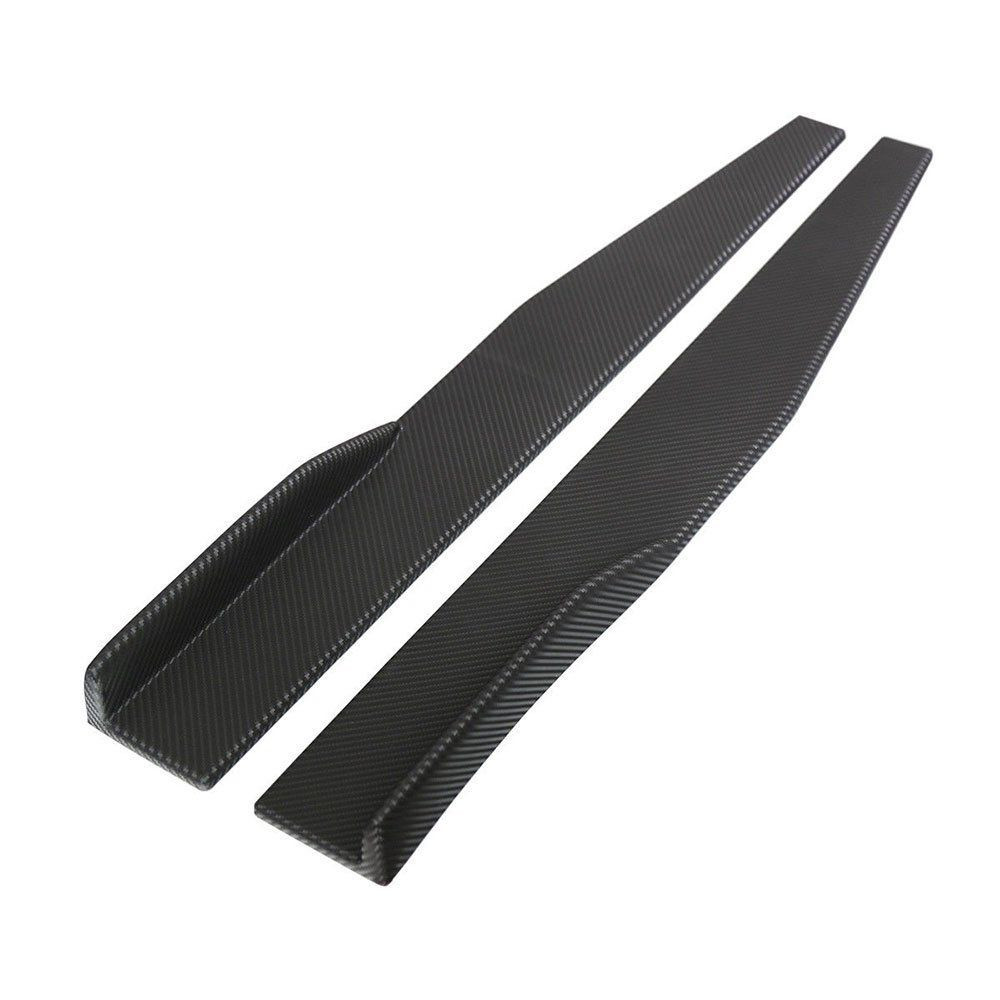 Car Side Skirt 75cm Universal Carbon Fiber Fashion Black Diffuser Winglet