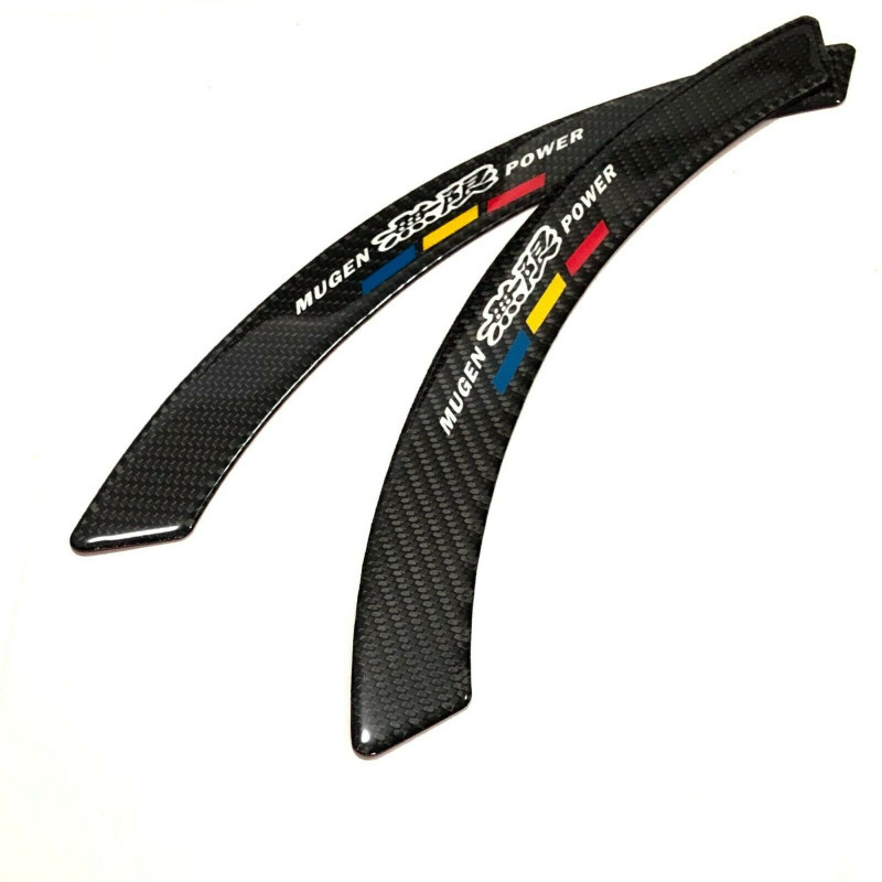 2PCS MUGEN POWER Car Anti-Collision Fender Eyebrow Protector Carbon Sticker Edge Guard Ruer Protection