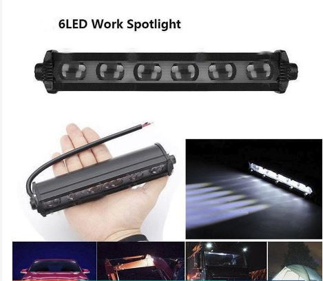 7inch Spot Beam Slim LED Work Light Bar Single Row Car SUV Off road Lamps 6Led 18w DL-009