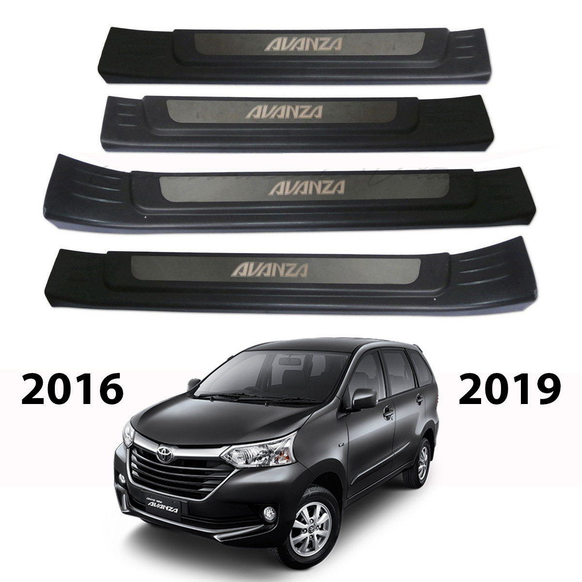 2016-2019 Toyota Avanza Door Side Step Sill Scuff Plate Door Protection