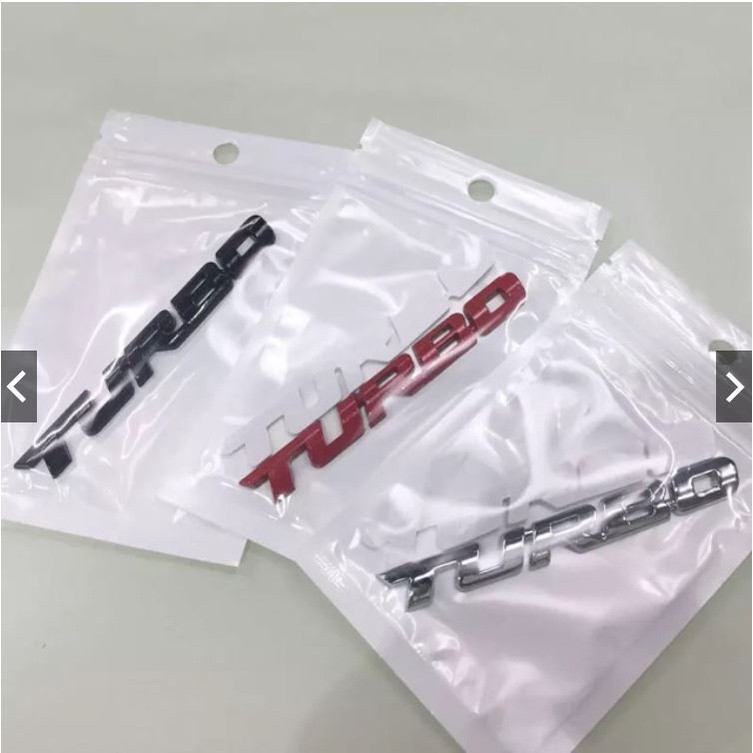 3D Metal Letter Turbo Car Emblem Badge Sticker Decal Decor