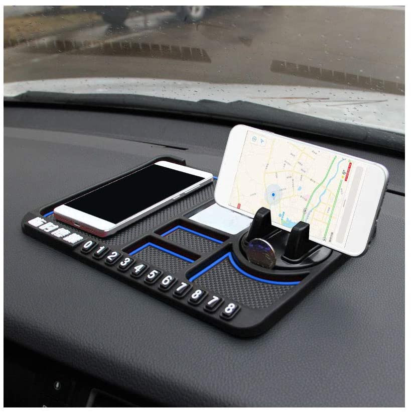 BLUE LINING Multifunctional Car Anti-Slip Panel Pad Mat Auto Phone Holder Mount Silicone Dashboard Pad