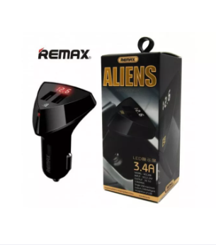 Aliens Remax 3.4A Dual USB Portable Charger Digital Display Voltmeter Car-Charger Adapter
