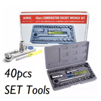 Tools Aiwa Combination Socket Wrench 40 piece Set