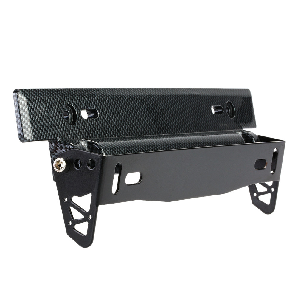 Car Styling License Plate Holder Adjustable Carbon Universal