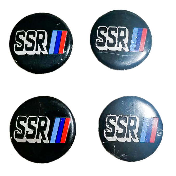 SSR LOGO 4pcs Car Wheel Center Hub Cap Sticker Cover Metal Case 56mm Tire Mags Emblem Badge Decal