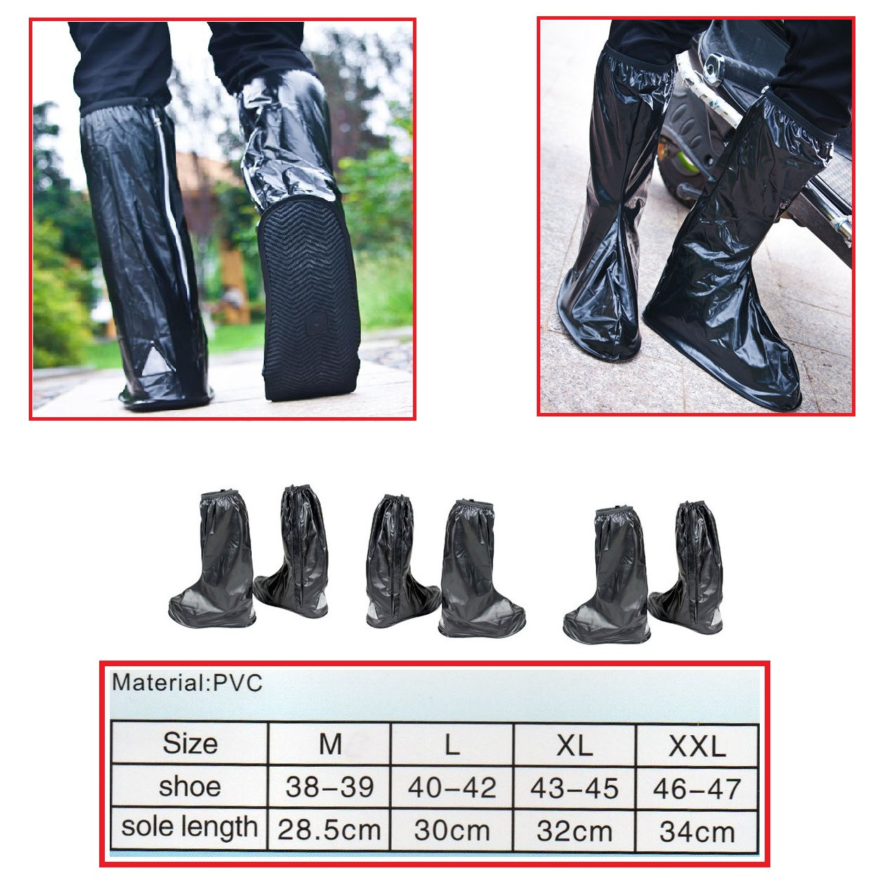 XL Bike Motorcycle Rain Shoe cover