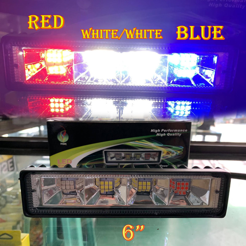 MSM-4674 Led Bar 3 Color Steady and Blinker White/Red/Blue for Police Ambulance Emergency Cars