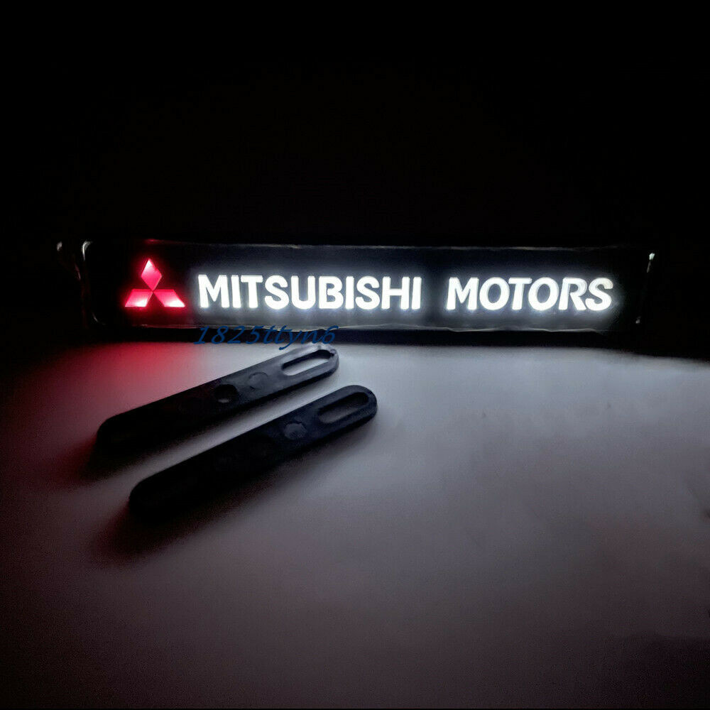 1Pc Mitsubishi Motors Car Front Grille Luminous Emblem Badge LED Decoration Lights Car Logo