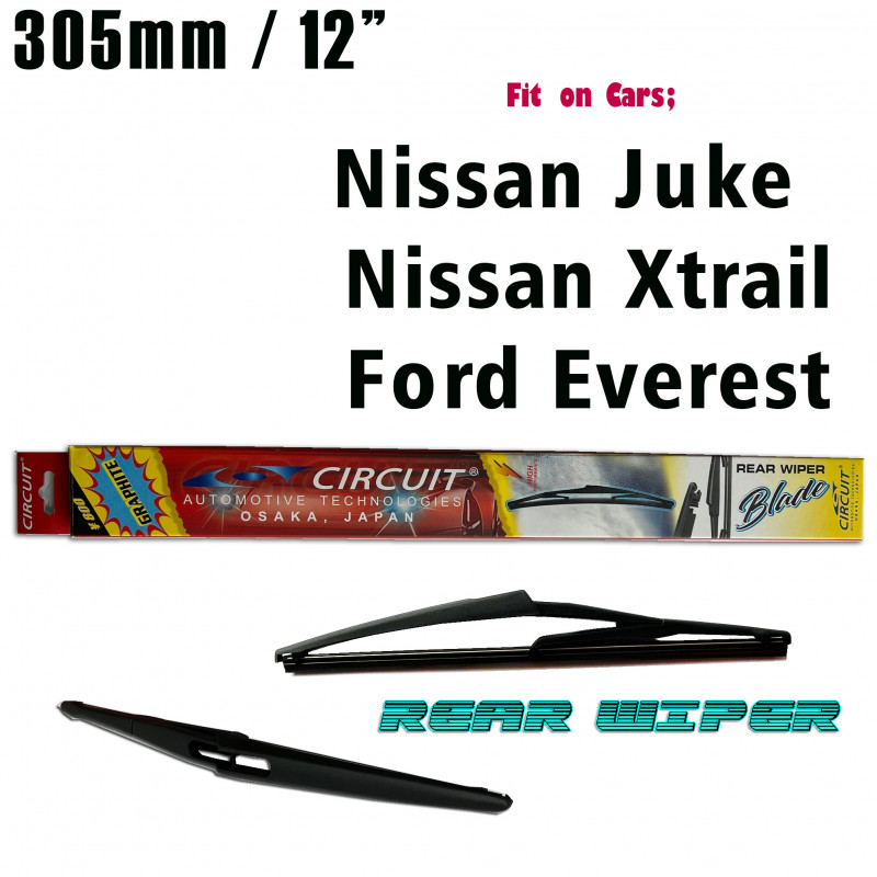 CRW-305-H CIRCUIT GRAPHITE REAR WIPER BLADE FOR NISSAN JUKE, XTRAIL, FORD EVEREST