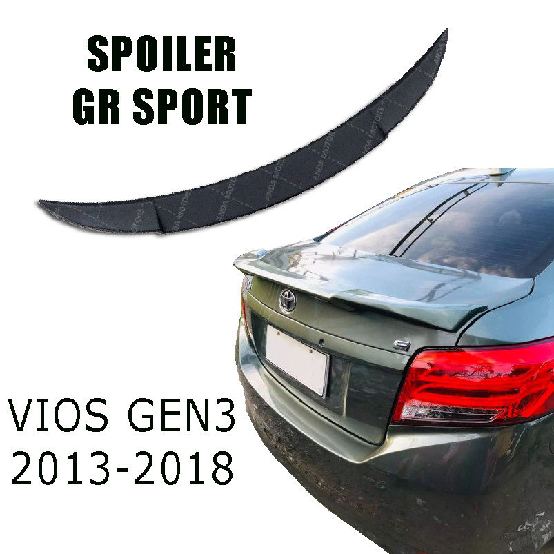 WY-031 Toyota VIOS Gen3 2013-2018 GR SPOILER Ducktail Type Unpainted Matte Black Color