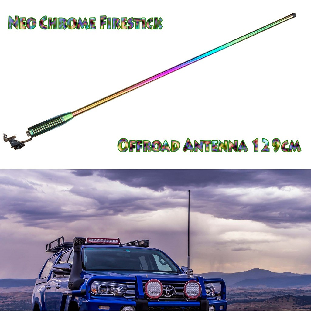 129cm Universal Titanium Neo Chrome Firestick Off road Antenna Fashion Design Car 4x4 SUV Jeep