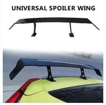 Car Sedan Universal Rear Trunk Spoiler Wing with 3M Double Adhesive Stick-On Installation Type