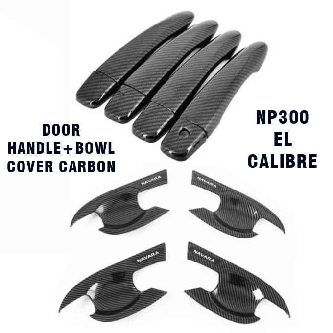 2015-2022 NISSAN NAVARA NP300 EL CALIBRE Door handle+bowl cover Trim Carbon Fiber