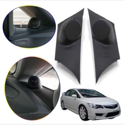 TR-5 Honda Civic FD 2006 to 2010 Tweeter Pods Holder Pillar Black