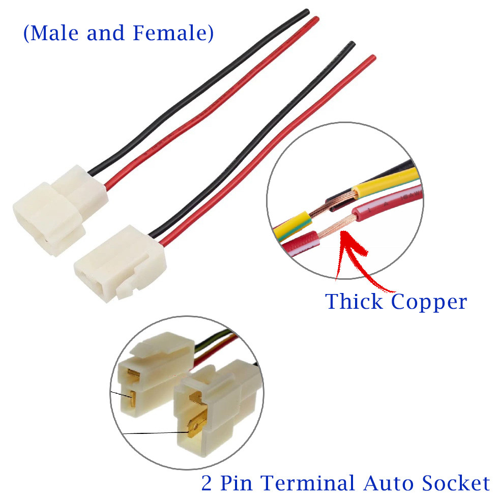 2PMF 2 Pin Terminal Auto Socket (Male and Female) (with Japan wire) SOCKET CONNECTOR AUTO ELECTRICAL