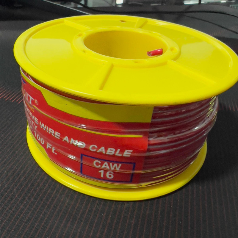 RED GAUGE CAW 16 AUTO WIRE CIRCUIT AUTO WIRE 100FT LONG HEAVY DUTY AUTOMOTIVE WIRING