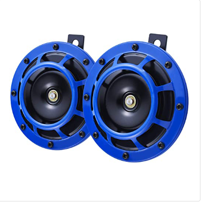 Blue Super Tone Horn Dual Car Grille Horns 12V Universal 139Db