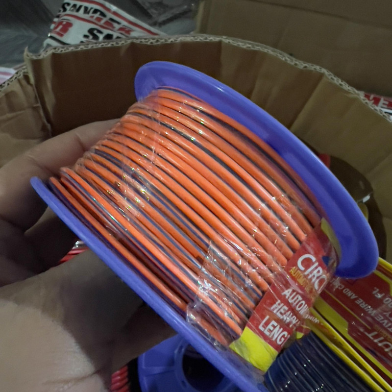 ORANGE GAUGE CAW 18 AUTO WIRE CIRCUIT AUTO WIRE 100FT LONG HEAVY DUTY AUTOMOTIVE WIRING