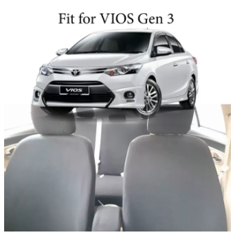 Toyota Vios 2013-2017 superman Gen3 Car Seat Cover Plain Design Corduroy Ative WCS