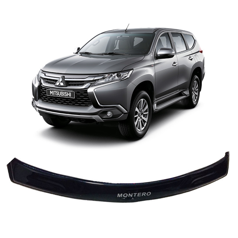 Mitsubishi Montero 2016-2020 Hood Guard Lid Trim Hood Lip Black