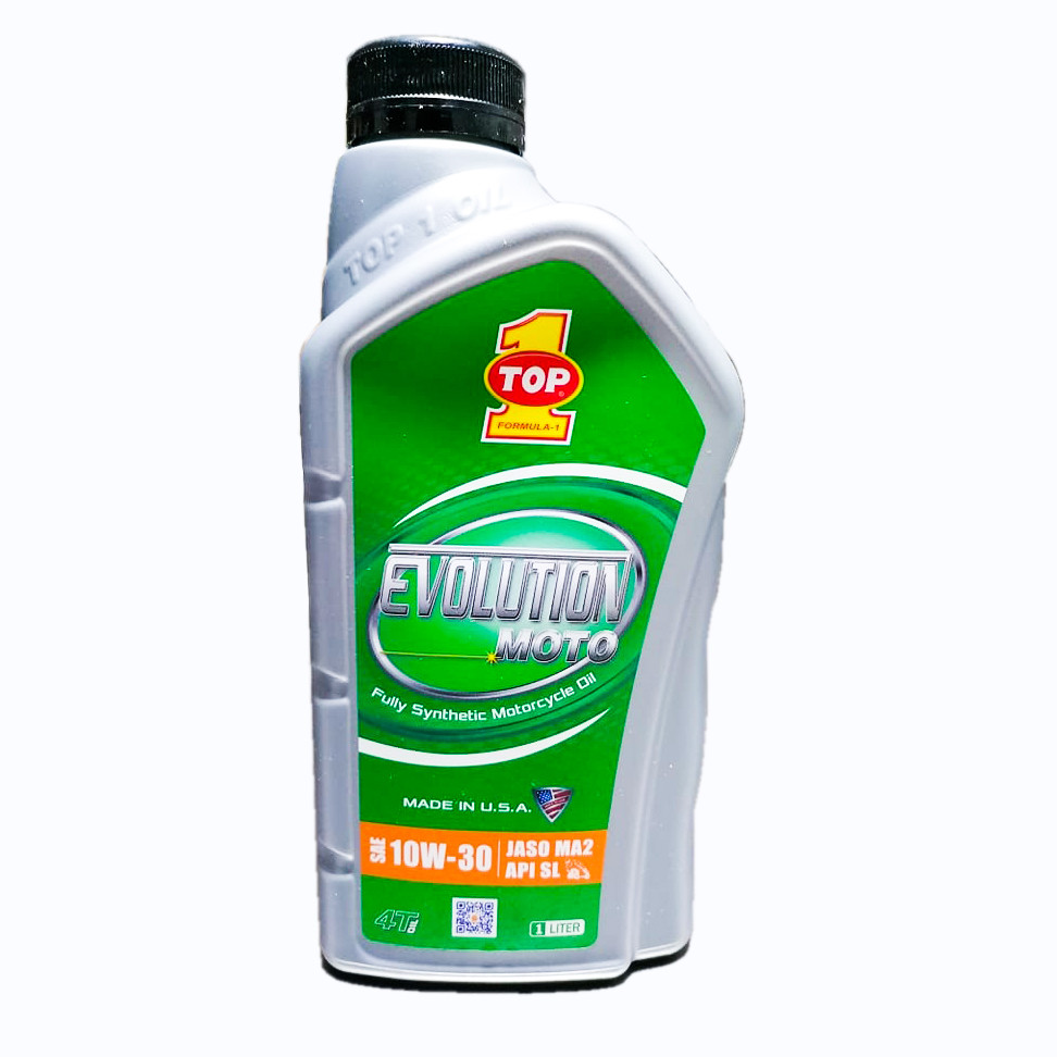 TOP1 4T Oil Fully Synthetic Evolution Moto SAE 10W-30 Jaso MA2 API SL 1Liter