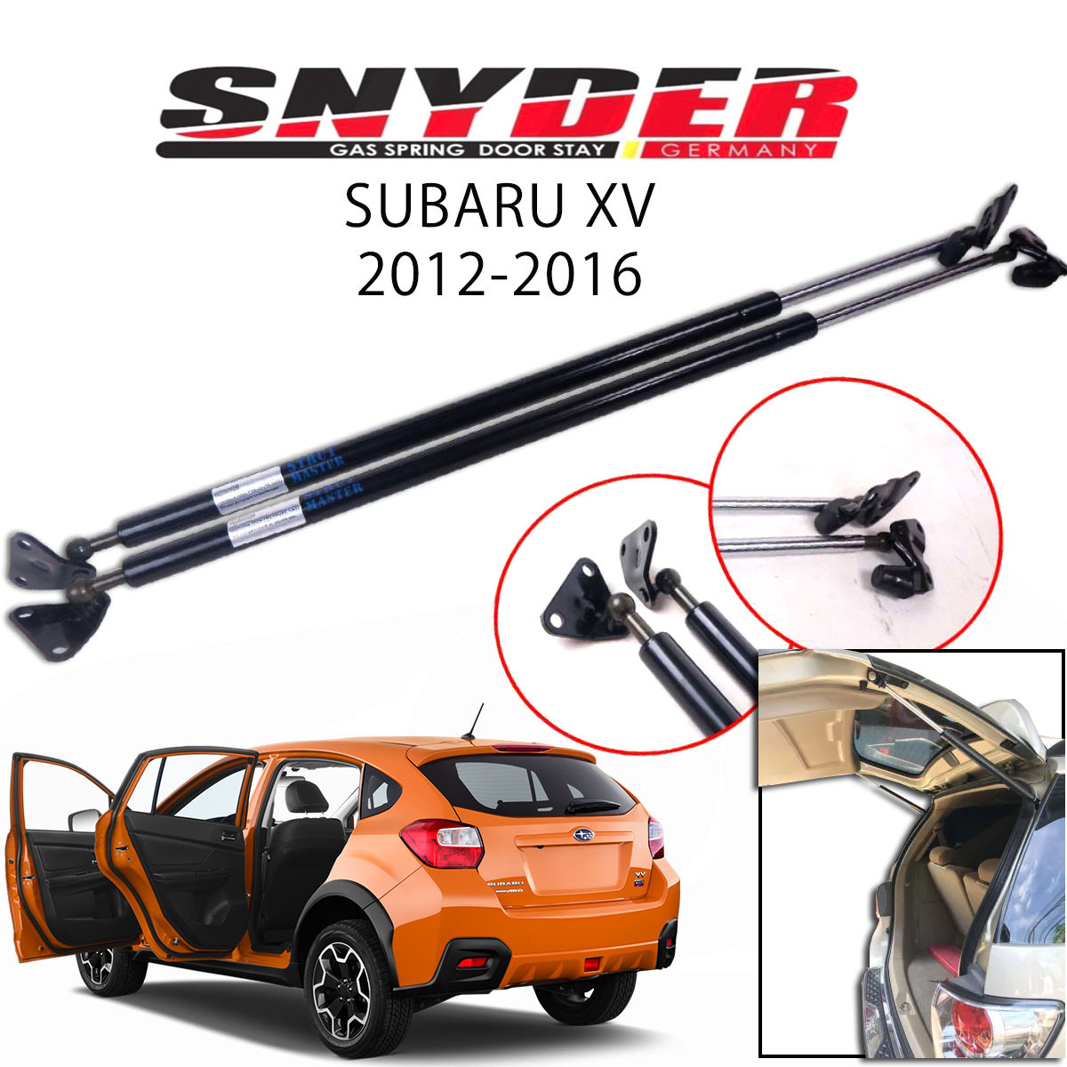 SGS-1501 (Right) SUBARU XV 2012-2017 Gas Spring Door Stay Damper Struts Trunk Open - Snyder