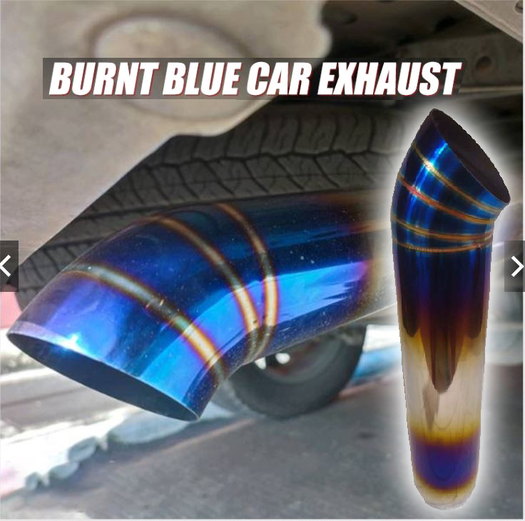 HKS Universal Diesel Type Muffler Tip 14 inches and 3" Diameter Titanium Burnt Thai Muffler