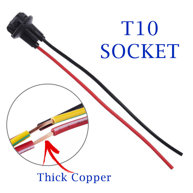 1PC Bulb Socket T10 W5W Soft Rubber Light Bulb Socket Lamp Holder For Car Motorcycle