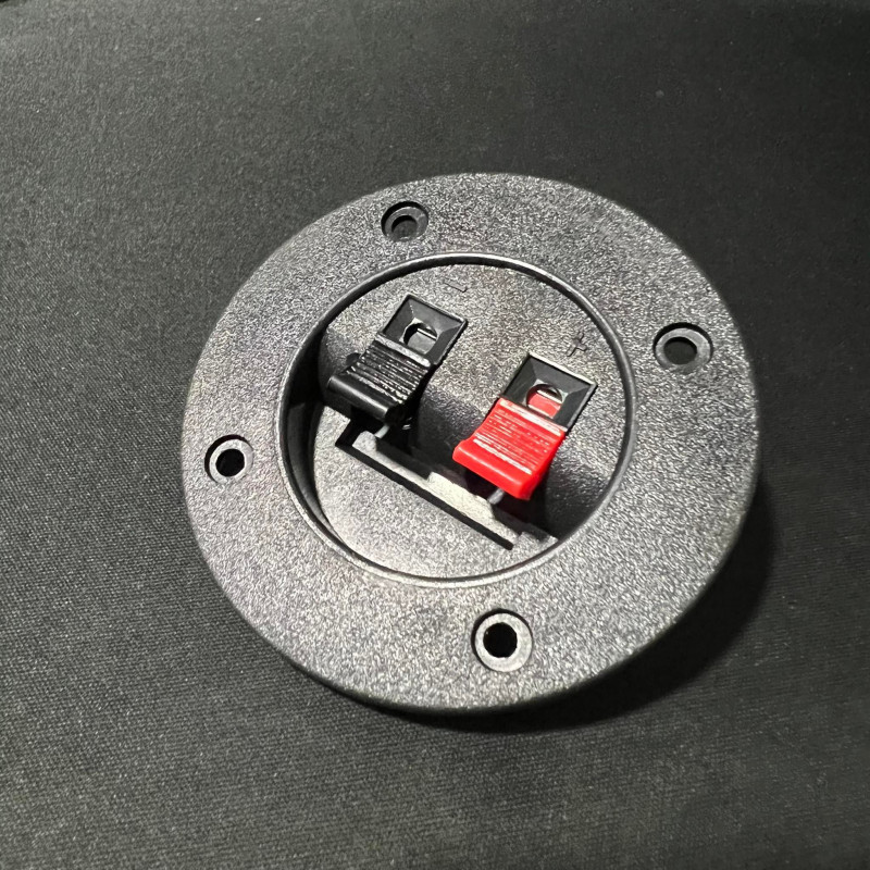 1PC Terminal Round Cup Connector Spring Clip Double Binding Screw Wire Car Subwoofer Speaker Box Black