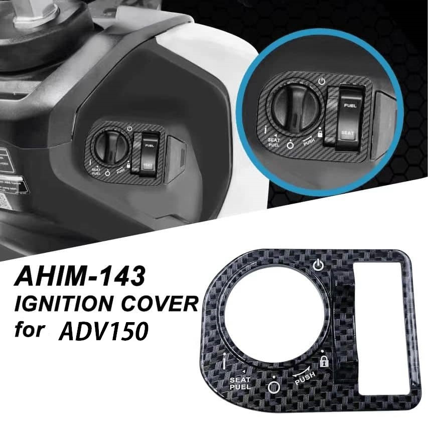 AHIM-143 IGNITION COVER FOR HONDA ADV150 SWITCH KEY COVER CARBON TYPE