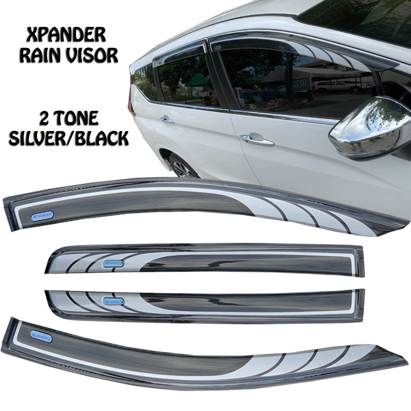 Xpander Rain Sun Visor Aero Max Titanium Series 2 Tone Black Net