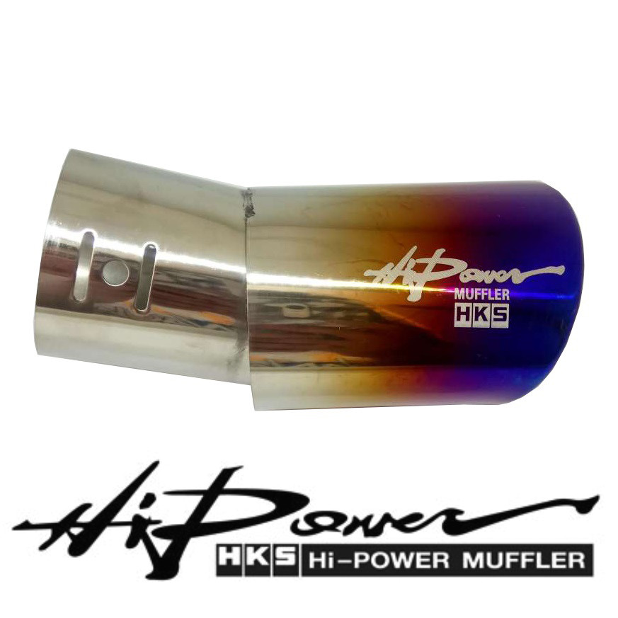 2.5"HKS MUFFLER TIP Curved Universal for cars 2.5 inches inner