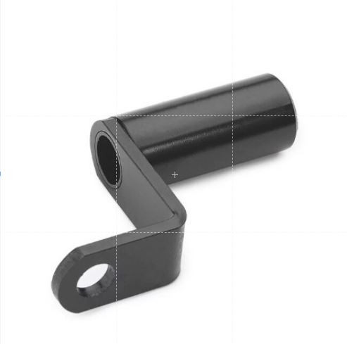 Black 1PC Motorcycle Alloy Bracket Extension Rearview Mount Extender Holder for Led Bars