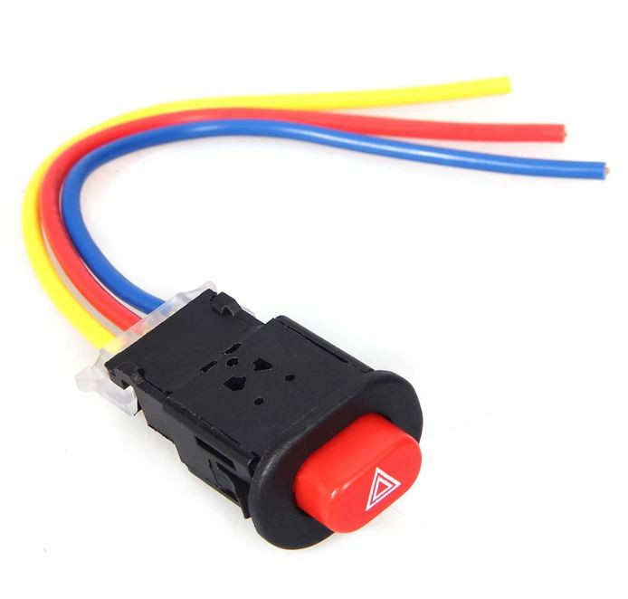 Motorcycle Universal Switch Button Hazard ON/OFF Smart compact