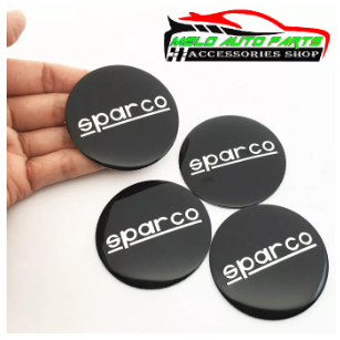 4PCS 56mm SPARCO Car Center Cap Emblem Wheel sticker Hub Caps Mags Black 3D