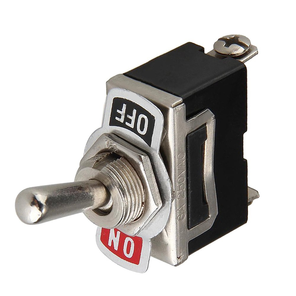 R33 ON/OFF Toggle Switch 12V Heavy Duty Toggle Flick Switch Car Dash Light Metal SPST 12 Volt