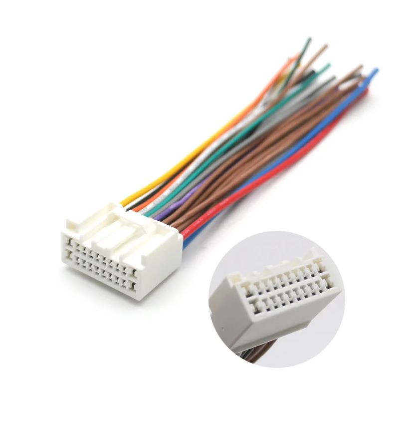 20 Pin Stereo AUDIO Female Wire Mitsubishi Harness Cable Adapter Plug Connector for Outlander Lancer Pajero