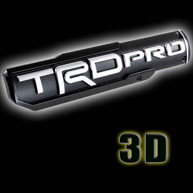 1PC 3D ABS TRD PRO Chrome Car Emblem Front Fender Auto Door Logo Badge for Toyota SUV Pickup 4WD 4x4