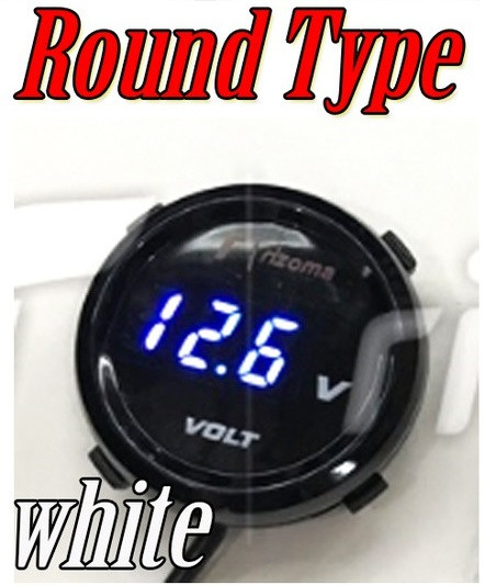 Volt meter round type Motorcycle Car 12V universal Voltmeter Bilog