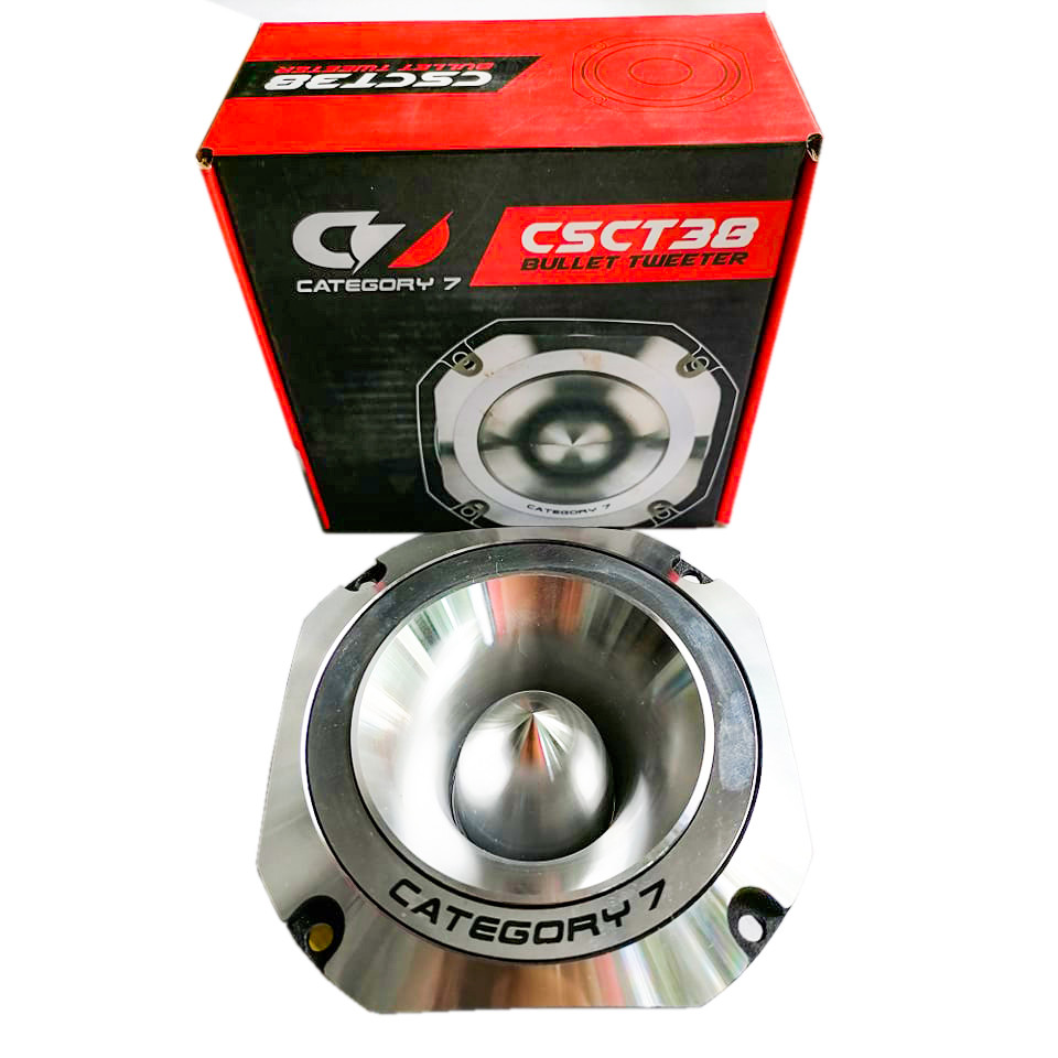 Category 7 Bullet Tweeter CSCT38 1.5" TITANIUM SUPER TWEETER 100W RMS 1PCS