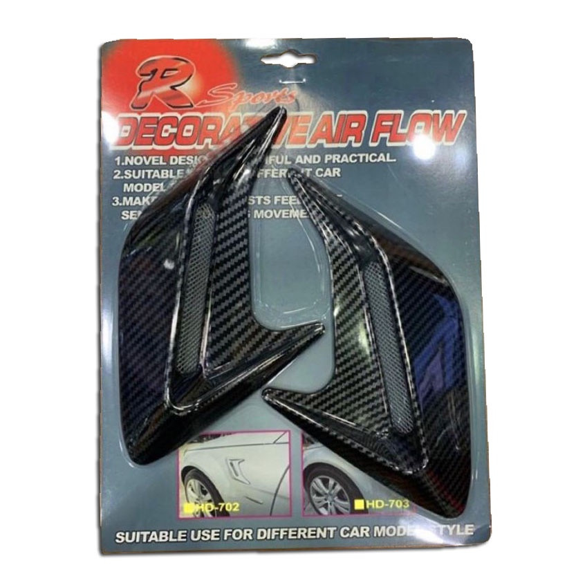 2Pcs DIY Car Auto Decorative Side Vent Air Flow Guard Intake Universal