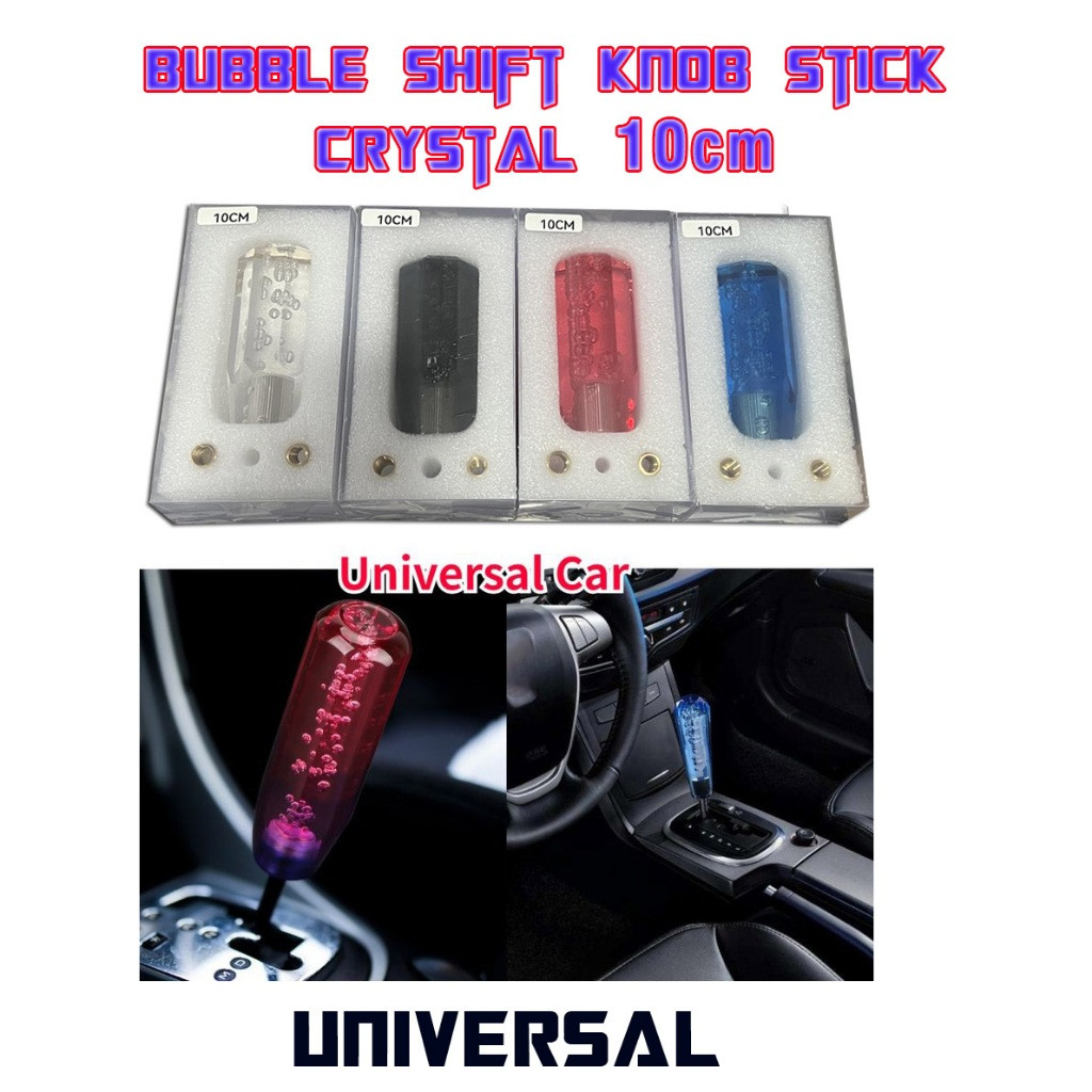 10cm Bubble Shift Knob Stick Crystal Throw Gear Shifter Universal