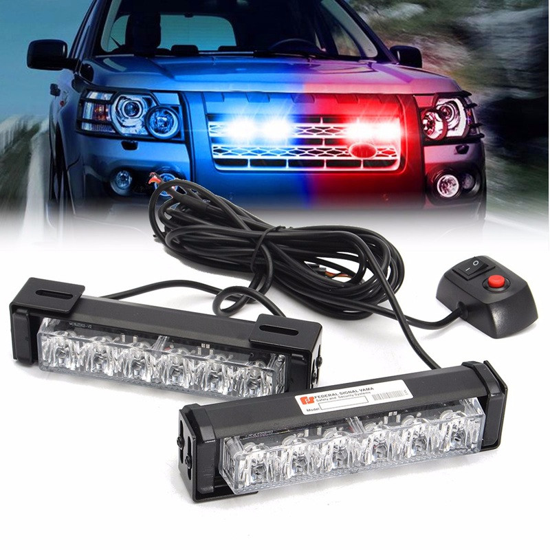 FEDERAL Blinker 6 led Light Red/Blue