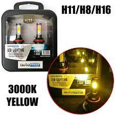 Automax Led Lighting Bulb Fog Lamp H11 H8 H16 3000k Yellow 100M Longer Light Distance