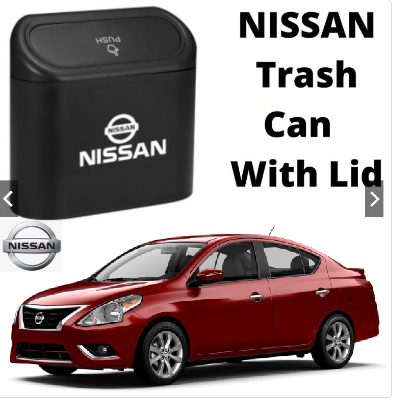 NISSAN CAR Trash Can with Lid Leak-proof with LOGO Universal Trash Bin Storage Box