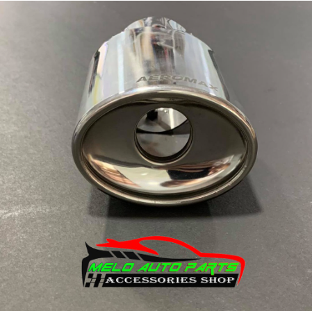 Aeromax 60MM Diameter Muffler Tip Stainless Elliptical Flat Type AM-TP2-60