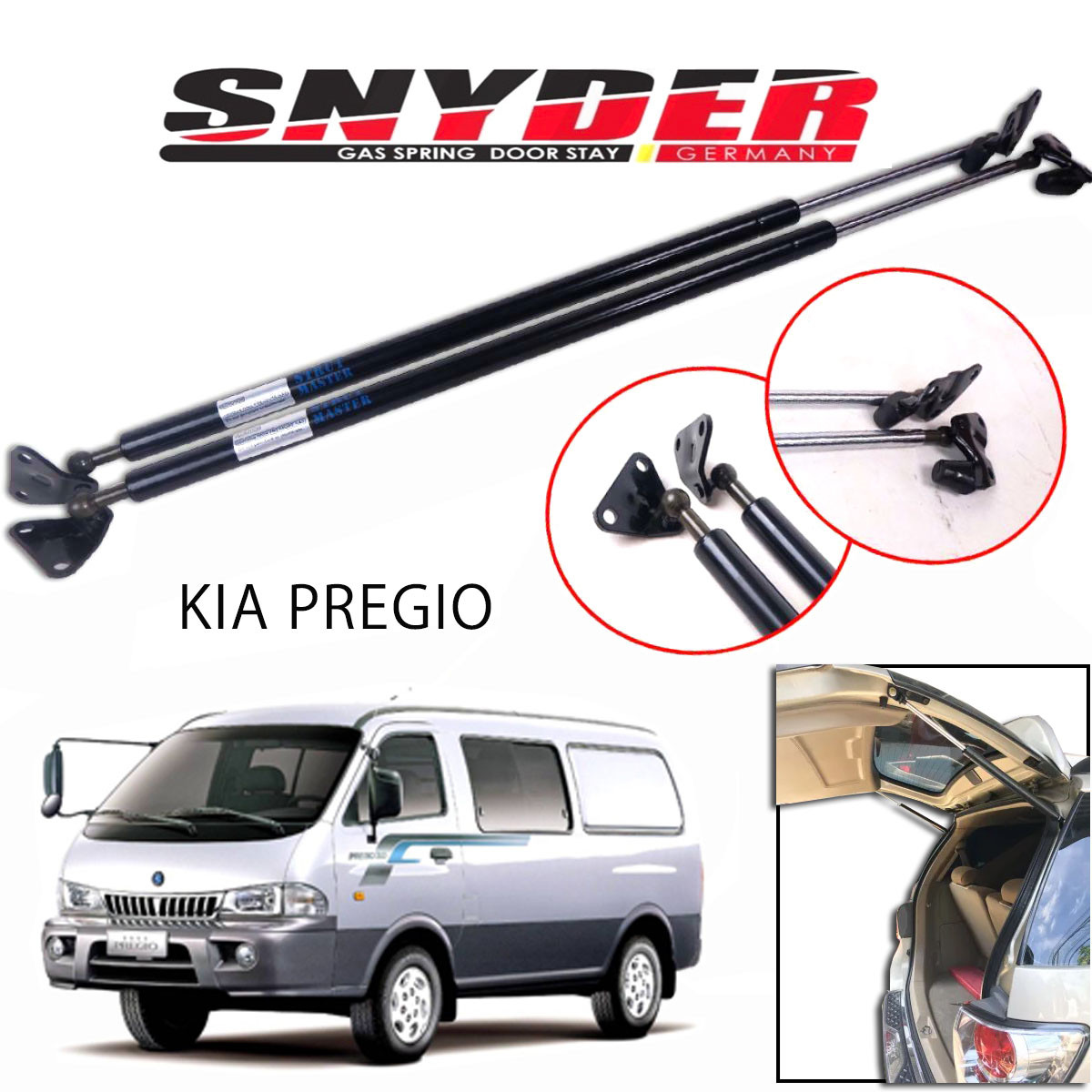 SGS-804 (Left) KIA PREGIO Gas Spring Door Stay Damper Struts Trunk Open - Snyder Brand Germany